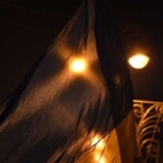 Flag of Ukraine on the background of lights