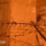 Barbed wire on Independence Square in Kyiv